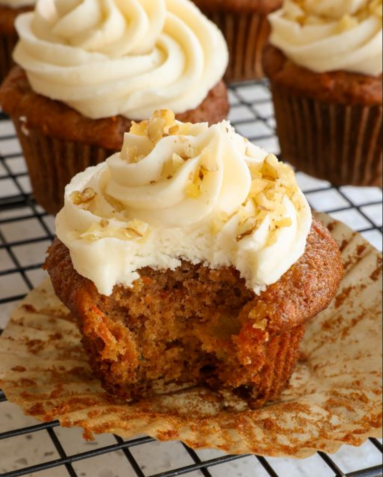 Carrot Cupcakes with Cream Cheese Frosting