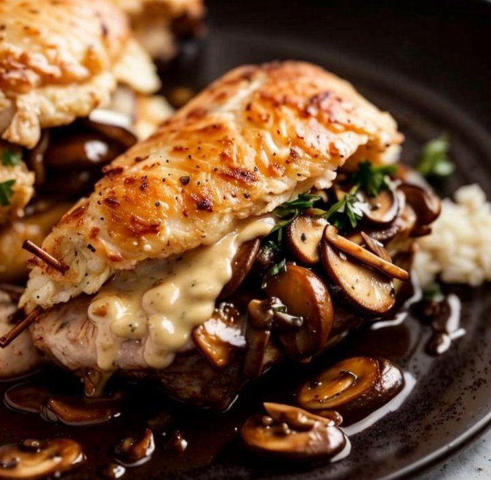 Mushroom Stuffed Chicken Breast